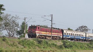 preview picture of video 'FACING THE SUN: INDIAN RAILWAYS HWH WAP-4 on RAMPAGE with PATNA BOUND JAN SHATABDI AT ITS TOW..!!'