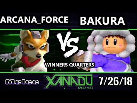 S@X 260 SSBM - Arcana_force (Fox) Vs. Bakura (Ice Climbers) - Smash Melee Winners Quarters