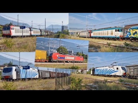 30 minuti con 3 treni merci in stazione a Mori sulla linea Verona Brennero