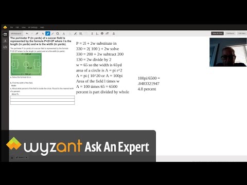 The Perimeter P In Yards Of A Soccer Field Is Represented By The Formula P 2l 2p Where L Is The Length In Yards And W Is The Width In Yards Wyzant Ask