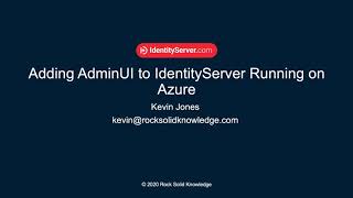 How to install IdentityServer's AdminUI in an Azure App Service