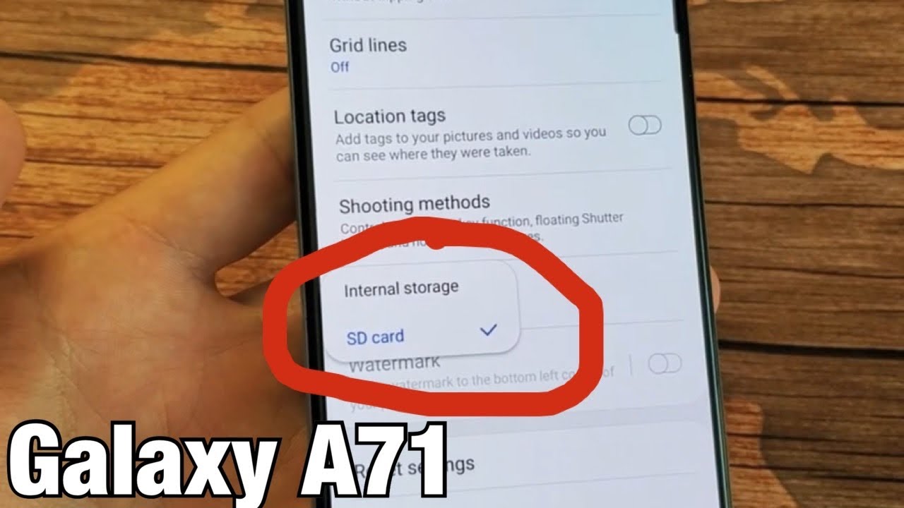 Galaxy A71: How to Make SD Card Default Location for Camera Photos / Videos