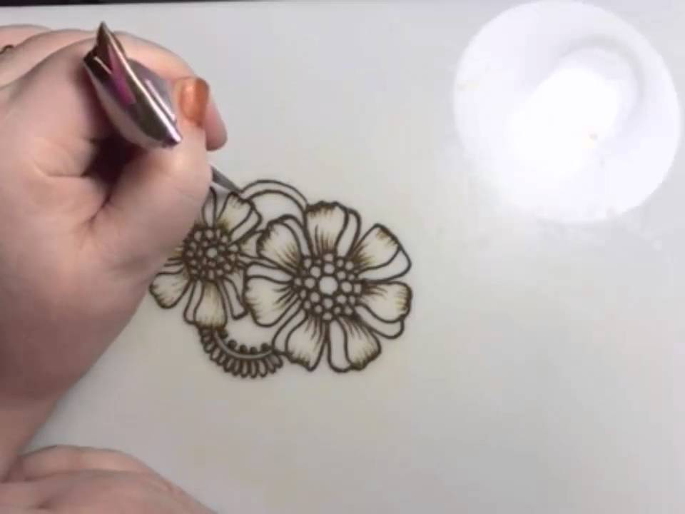 Flowers and Paisley Henna Design