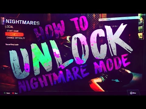 BLACK OPS 3:HOW TO UNLOCK "NIGHTMARE"MODE WITHOUT COMPLETING CAMPAIGN! (B03 SECRET ZOMBIES MODE)