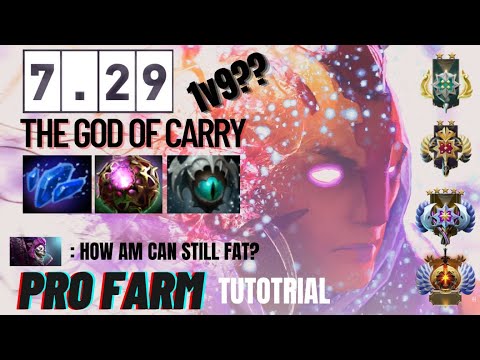 1v9 Anti-Mage Gameplay | 7.29 | How to solo Hard carry
