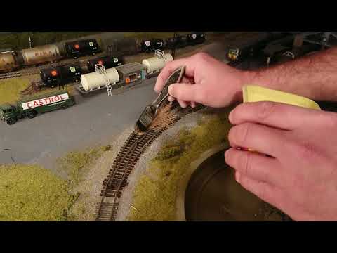 Ballasting track around engine Shed- Part 1.