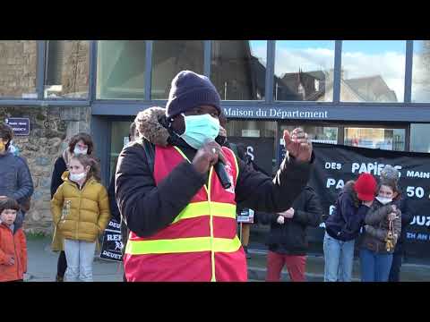 EX-TRAVAILLEURS SANS-PAPIERS CHEZ PRESTAVIC, ILS TÉMOIGNENT / Guingamp - 6 février 2021