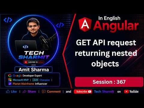 Get Api To Get Response With Nested Object Httpclient Api In Angular Angular Tutorial Ep 367