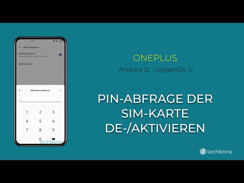 PIN-Abfrage der SIM-Karte de-/aktivieren - OnePlus [Android 12 - OxygenOS 12]