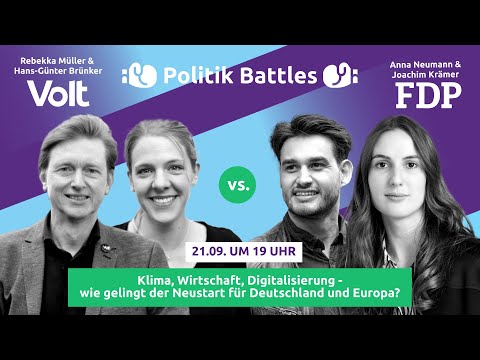 Volt vs. FDP | Wie gelingt der Neustart in Deutschland und Europa? | Politikbattle Spezial