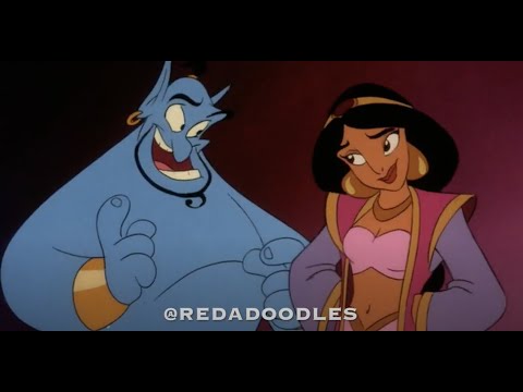 0ARCHIVES - Jasmine And Genie Share A Moment - (Aladdin And The King Of Thieves)