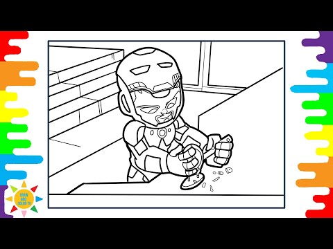 MEGA AVENGERS Coloring Pages | Iron-Man Coloring
