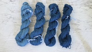 Dyepot Weekly #67 - Multiple Dips into the Indigo Vat; Dyeing a Gradient Set of Yarn