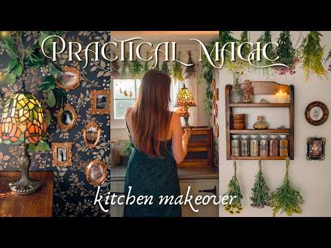 Practical Magic Kitchen Makeover 🍂 Creating My Dream Cottage Kitchen with DIYs & Thrift Finds