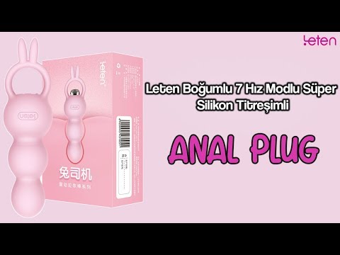 Leten Boğumlu 7 Hız Modlu Süper Silikon Titreşimli Anal Plug-3
