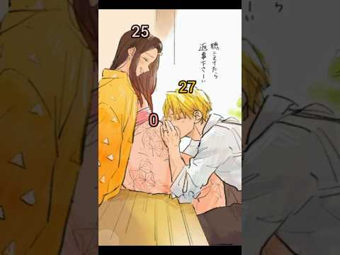 Nezuko n zenitsu love story 💞 || demon slayer || #demonslayer #nezuko #zenitsu #edit