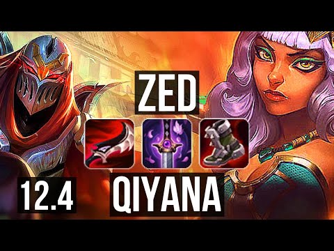 ZED vs QIYANA (MID) | 15/1/3, 2.7M mastery, 8 solo kills, Legendary, 300+ games | NA Master | 12.4