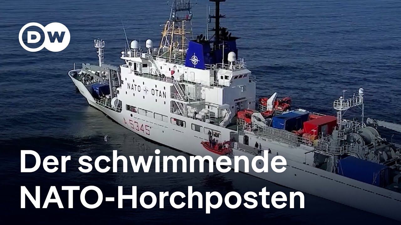 Das Spezialschiff der NATO um die Datenklabel-Saboteure in der Ostsee enttarnen | DW News