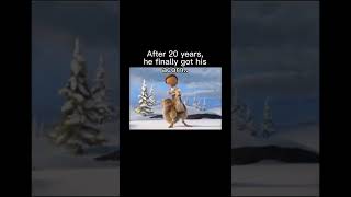 After 20 years scrat finally got his acorn..