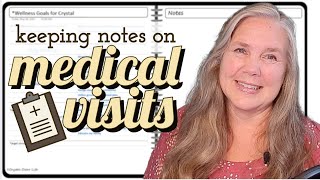 Medical visit notetaking page for OneNote Medical notebook