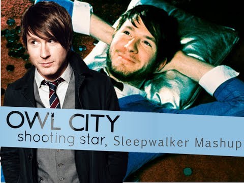 Owl City Sleepwalker and Shooting Star, remix (Sleeping Stars) lyrics on screen