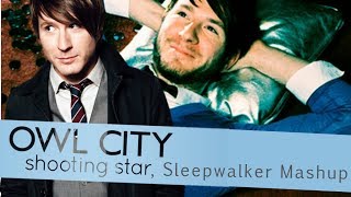 Owl City Sleepwalker and Shooting Star, remix (Sleeping Stars) lyrics on screen