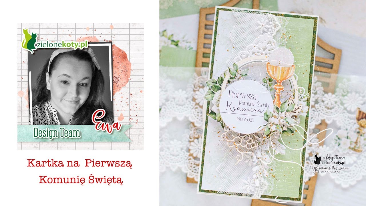 Kartka na Pierwszą Komunię Świętą + video | Ewa