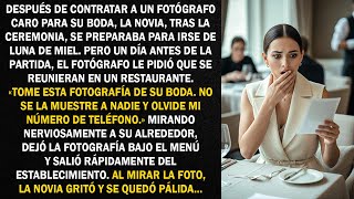 Después de contratar a un fotógrafo caro para su boda, la novia, tras la ceremonia, se preparaba...