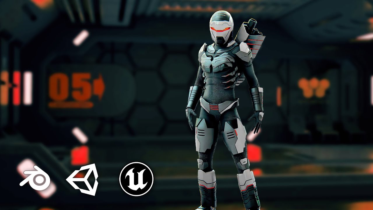 Trooper X-3 Auto-Rig Pro Rigged For Mixamo Unreal Engine Unity 3D Model