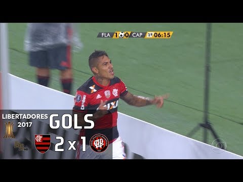 Gols - Flamengo 2 x 1 Atlético Paranaense - Libertadores 2017 - Globo HD