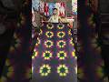 Black Dupatta Floral Design Dyeing