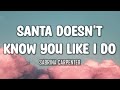 Sabrina Carpenter - Santa Doesn't Know You Like I Do (Lyrics)