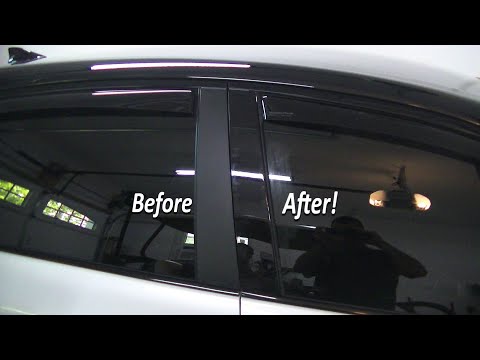 Swapping the flat black door trim on your TRD, SE, and LE Camry to the Gloss black XSE trim!