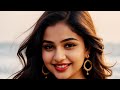 4K Indian Fashion Show AI Art Lookbook Model Sea With Beach