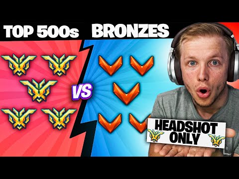 Top 500s VS Bronzes, But They Can HEADSHOT ONLY! (Overwatch 2)