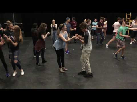 Urinetown "Mr. Caldwell" choreography rehearsal video (front view)