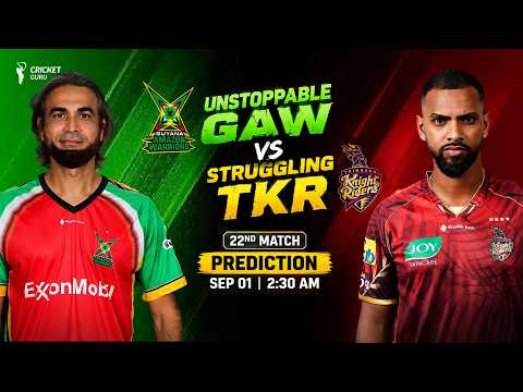 CPL 2026: TKR vs GAW 22nd Match PREDICTION - Who Will Win?