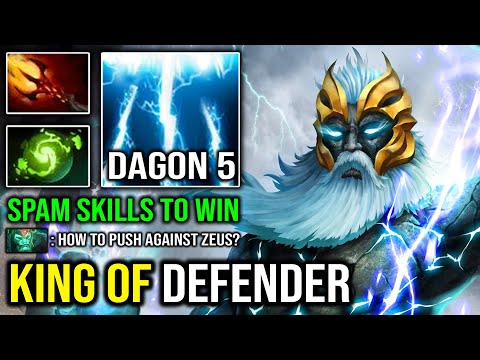 When It Come to Throne Defend It's Zeus Speciality +170K Damage Imba Global Skills with Dagon 5 DotA