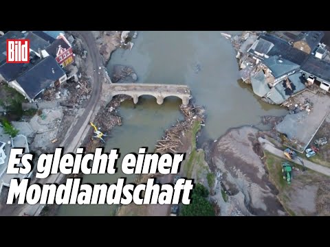 Völlige Zerstörung nach der Flutkatastrophe (krasse Drohnenbilder)