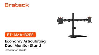 Flow Basic Articulating Dual-Screen Monitor Stand | BT-AMA-B2FS | Brateck