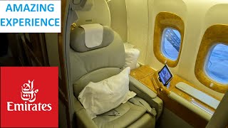 Download lagu EMIRATES FIRST CLASS SUITE B777-300ER Jakarta to Dubai mp3