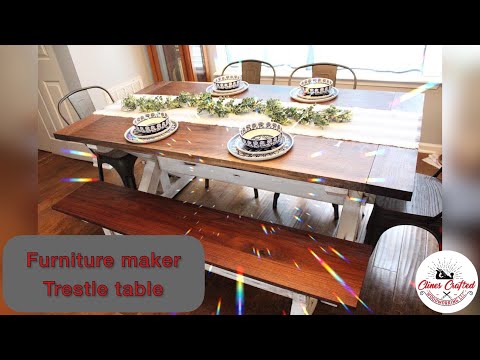 How to build a Farmhouse Trestle Table | Jointer set up