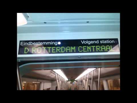 RET Metro Type SG3 Halteafroep Rotterdam Centraal (Lijn D richting Rotterdam Centraal)