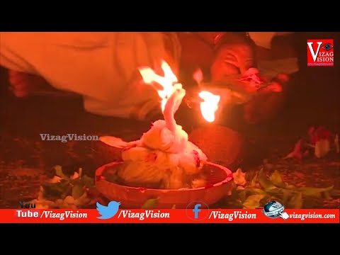 Diyas Lighting Lamp Against Coronavirus in Srisailam Temple vizagvision...