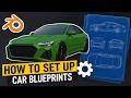 Perfect Car Blueprint Setup In Blender
