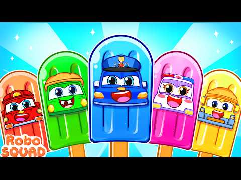 Rainbow Ice Cream Challenge 🍦 Learn Colors with Ten Little Fruits 🌈 Cartoon for Kids | RoboSquad