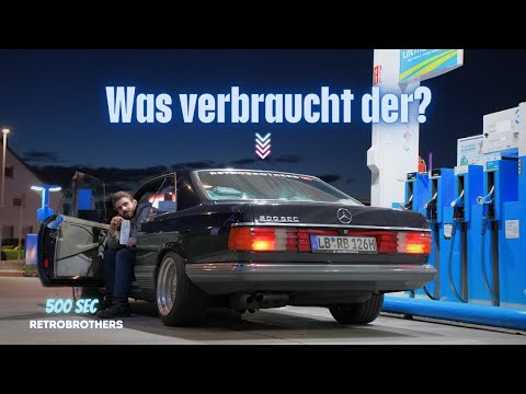 Was verbraucht ein alter V8? 500 SEC im Verbrauchstest!