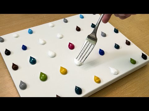 Fork Painting Technique / Acrylic Painting / Paint a Lonely Road