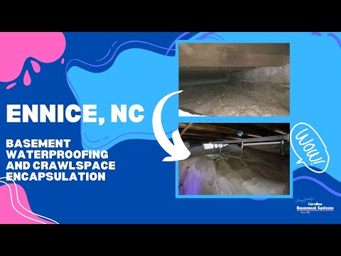 Ennice, North Carolina, Crawl Space Encapsulation and Basement Waterproofing