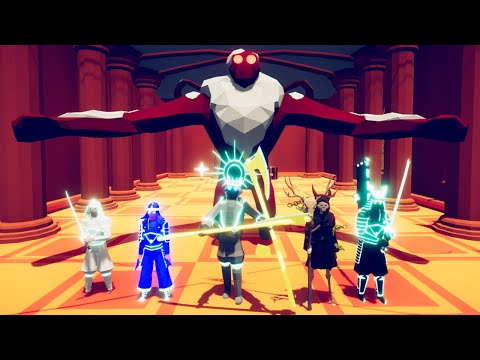 All Samurai Mod Vs Fire Giant Mod - Totally Accurate Battle Simulator TABS